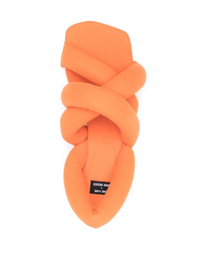 Henrik Vibskov Sausage 60mm Crossover-strap Sandals In Orange