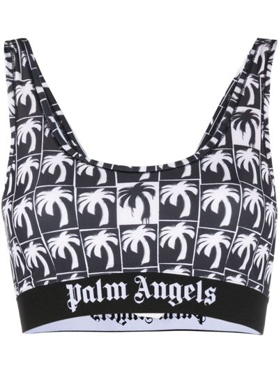 Shop Palm Angels Sport Bra In Black