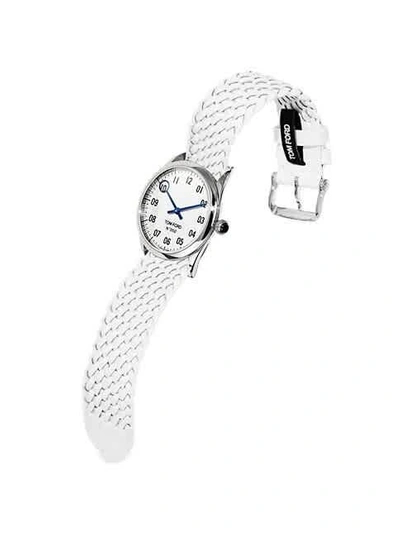 Shop Tom Ford 002 Quartz White Dial Mens Watch Tf0120268079 In Blue / White