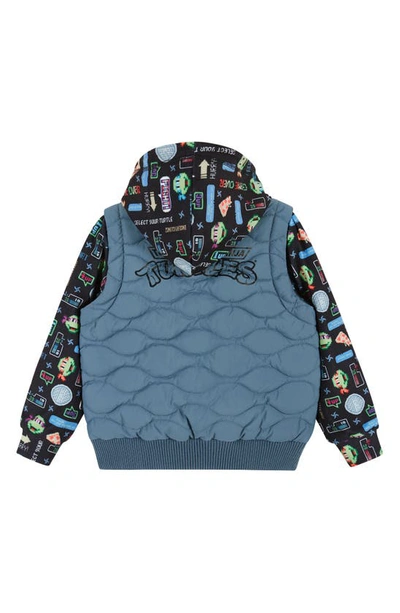 Shop Andy & Evan X Teenage Mutant Ninja Turtles® Kids' Gamer Layered Jacket In Blue Vest
