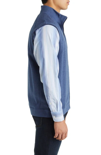 Shop Tommy Bahama Flip Coast Reversible Knit Vest In Blue Note Heather