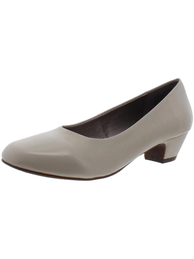Shop Array Lily Womens Leather Pumps Dress Heels In Grey