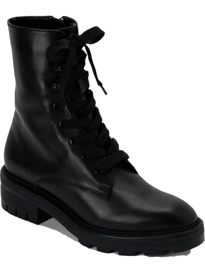 Shop Dolce Vita Lottie Womens Zipper Lug Sole Combat & Lace-up Boots In Black
