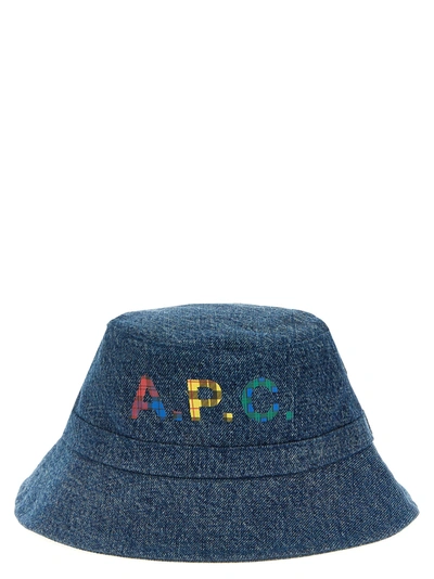 Shop Apc Bcuket Hat Denim Hats Light Blue