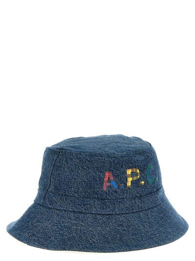 Shop Apc Bcuket Hat Denim Hats Light Blue