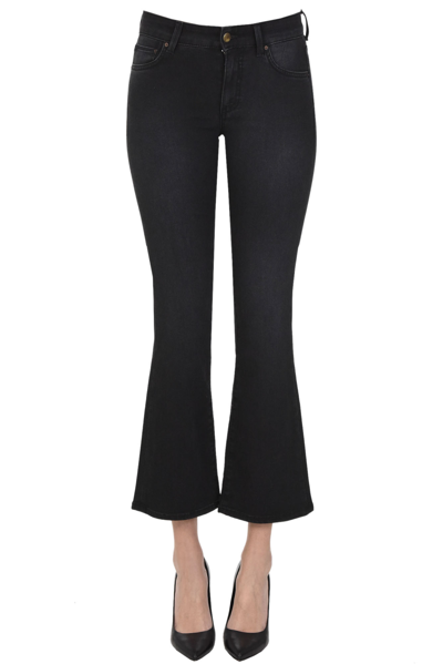 Shop Ps. Don't Forget Me Cropped Flared Leg Jeans In Black