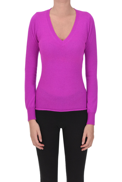 Shop Absolut Cashmere Cashmere Pullover In Fuxia