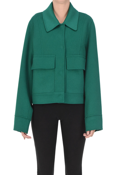 Shop Arma Gianna Wool Jacket In Emerald Green