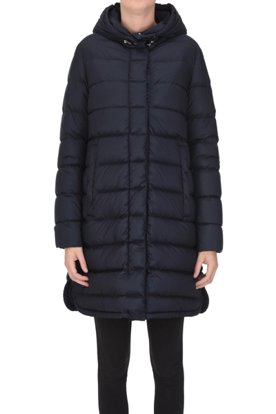 Shop Add Reversible Parka Style Down Jacket In Navy Blue