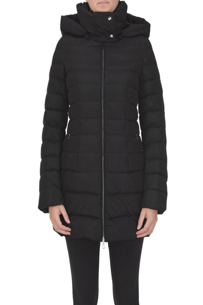 Shop Add Waisted Down Jacket In Black