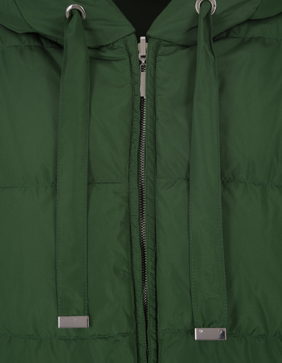 Shop Max Mara Taffy Reversible Down Jacket In Green In Verde