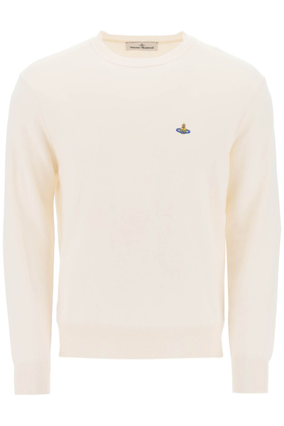 Shop Vivienne Westwood Organic Cotton And Cashmere Sweater In Cream (white)