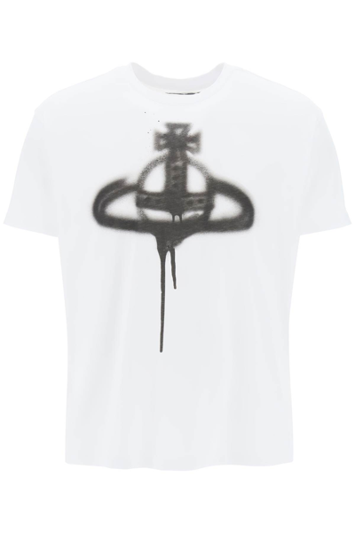 Shop Vivienne Westwood Spray Orb Classic T-shirt In White (white)