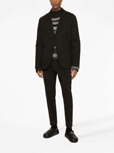 Shop Dolce & Gabbana Straight-leg Drawstring Trousers In Black