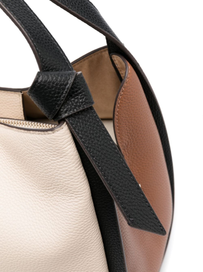 Shop Kate Spade Medium Knott Leather Tote Bag In Neutrals