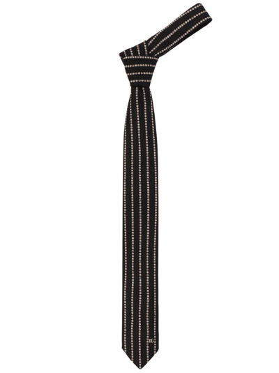 Shop Dolce & Gabbana Coin-print Silk Tie In Black