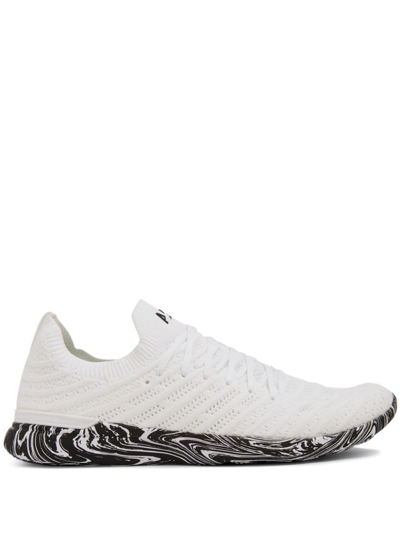 Shop Apl Athletic Propulsion Labs Techloom Wave Logo-print Sneakers In White