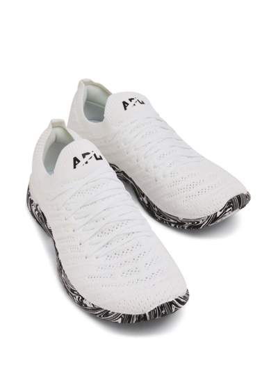 Shop Apl Athletic Propulsion Labs Techloom Wave Logo-print Sneakers In White