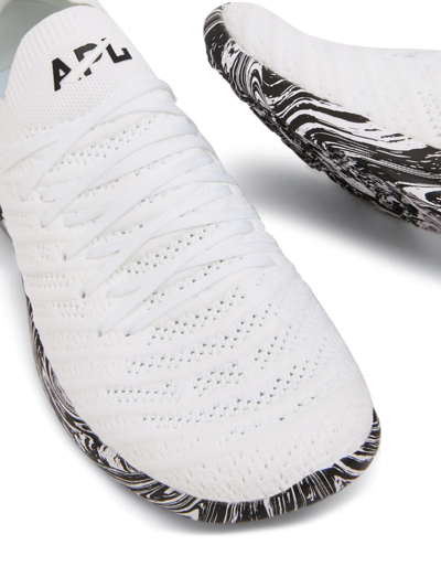 Shop Apl Athletic Propulsion Labs Techloom Wave Logo-print Sneakers In White
