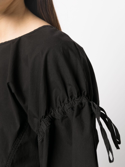 Shop Henrik Vibskov Tapas Round-neck Cotton Blouse In Black