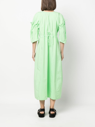 Shop Henrik Vibskov Tapas U-neck Midi Dress In Green