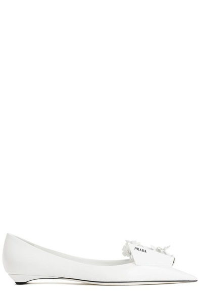 Shop Prada Pointed In White