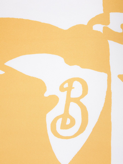 Burberry Logo-print Silk Scarf In Gelb