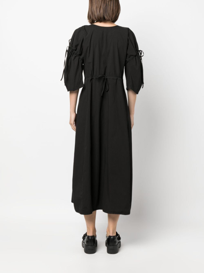 Shop Henrik Vibskov Tapas U-neck Midi Dress In Black