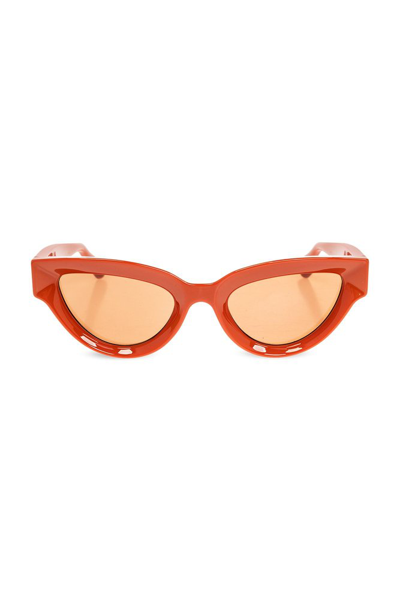 Shop Bottega Veneta Eyewear Cat In Orange