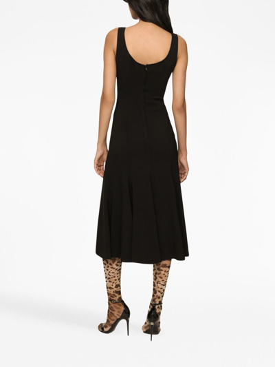 Dolce & Gabbana A-line Sleeveless Dress In Black