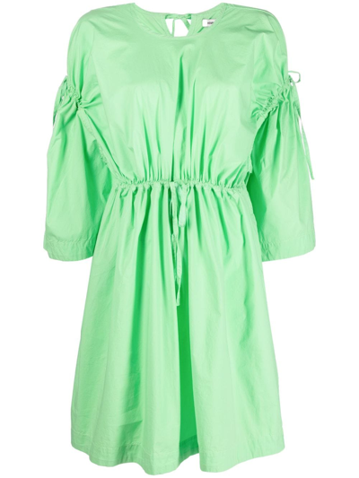 Shop Henrik Vibskov Tapas Puff-sleeve Minidress In Green