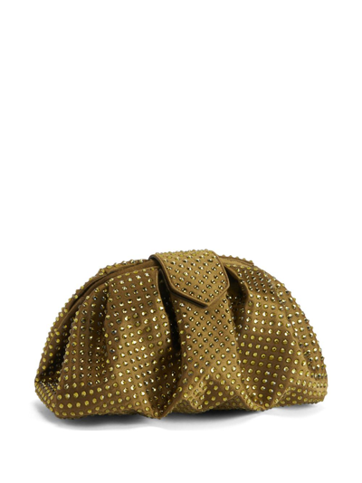 Giuseppe Zanotti Amandhe Rhinestone-embellished Clutch Bag In Green