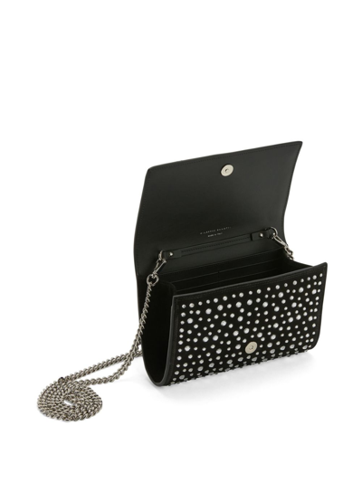 Shop Giuseppe Zanotti Cleopatra Crystal-embellished Clutch Bag In Black