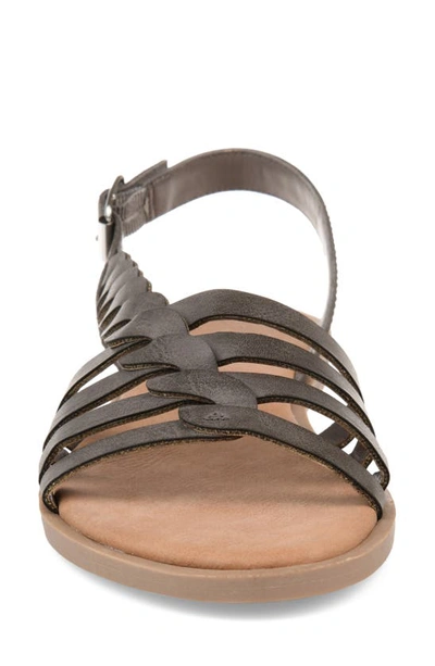 Shop Journee Solay Braided Strappy Sandal In Grey