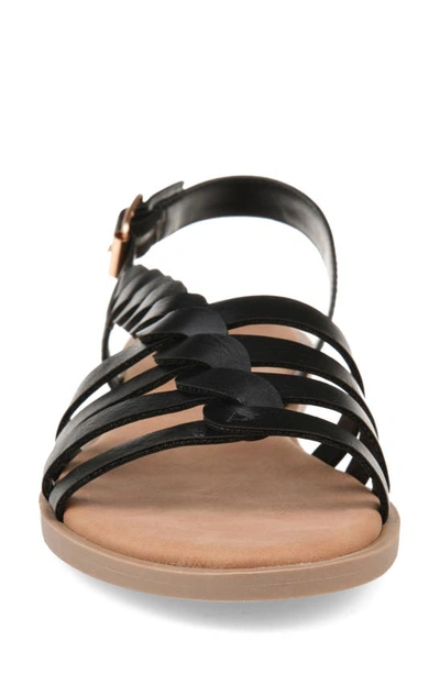 Shop Journee Solay Braided Strappy Sandal In Black