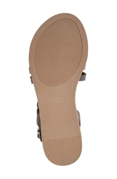 Journee Solay Braided Strappy Sandal In Grey