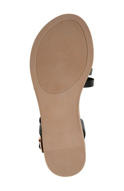 Journee Solay Braided Strappy Sandal In Black