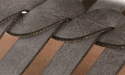 Journee Solay Braided Strappy Sandal In Grey