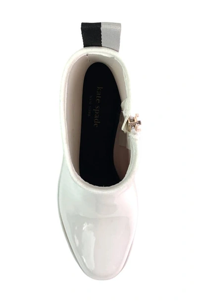 Kate Spade Puddle Rain Bootie In Parchment / Crystal