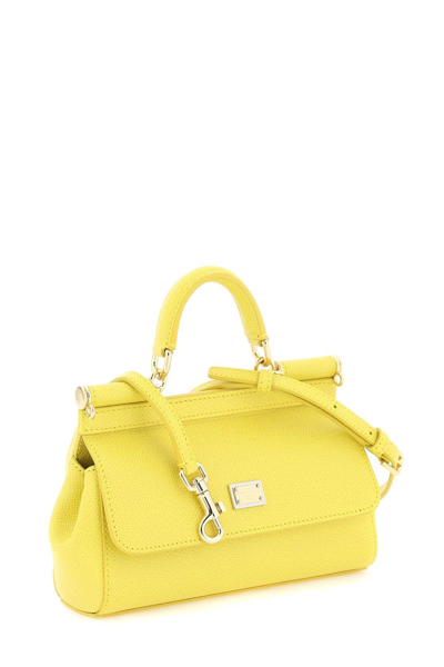 Shop Dolce & Gabbana Dauphine Mini 'sicily' Bag Women In Yellow