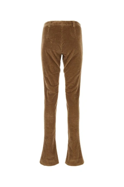 Shop Dolce & Gabbana Woman Biscuit Corduroy Pant In Brown