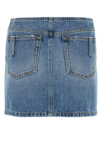 Shop Dolce & Gabbana Woman Denim Mini Skirt In Blue