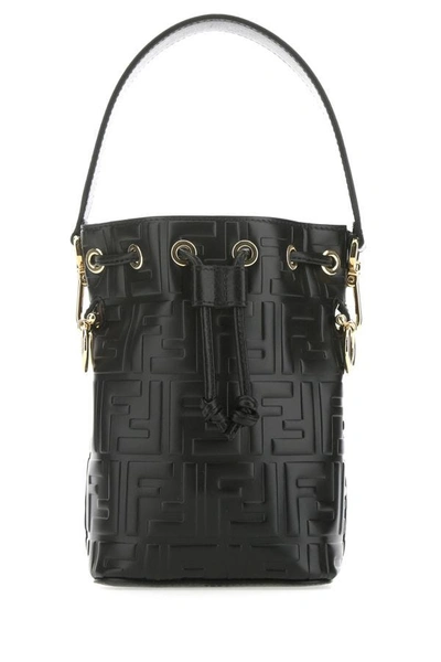 Fendi Mon Tresor Bucket Bag Mini Black Leather