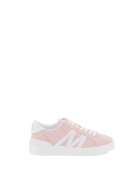 Shop Moncler Basic 'monaco M' Sneakers Women In Pink