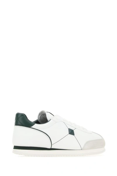 Shop Valentino Garavani Man White Leather Stud Around Sneakers