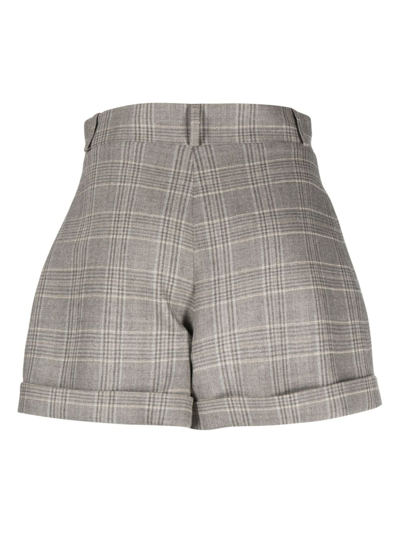 The Mannei Kudebi High-rise Wool-blend Shorts In Grey