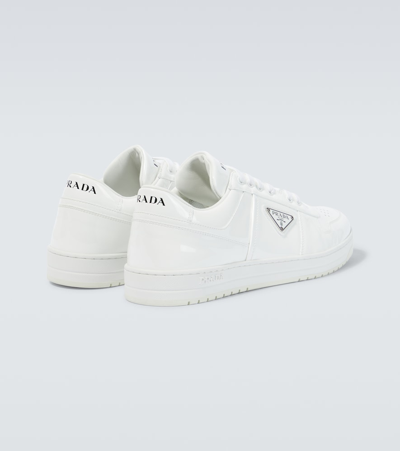 Prada White Leather Downtown Sneakers