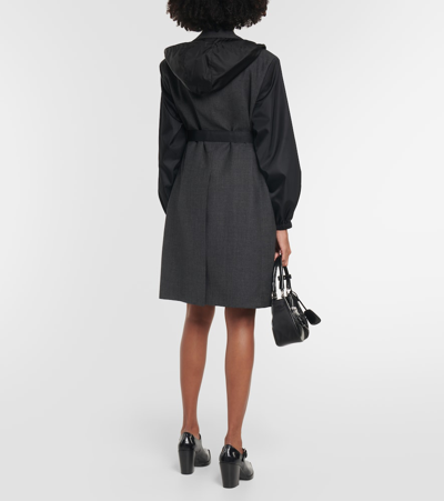 Prada Virgin Wool Coat In Grey