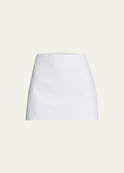 Shop Interior Poplin Mini Skirt In White