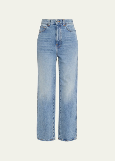 Shop Khaite Martin Straight-leg Jeans In Distressed Bryce